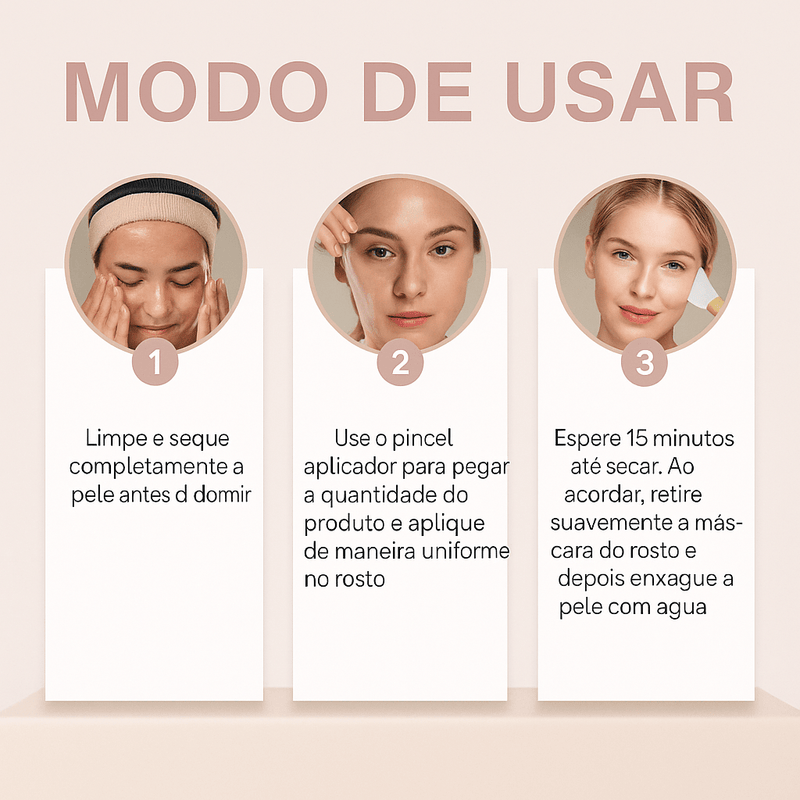 Máscara Noturna Rejuvenescedora de Colágeno Hoygi - Zaya Femme